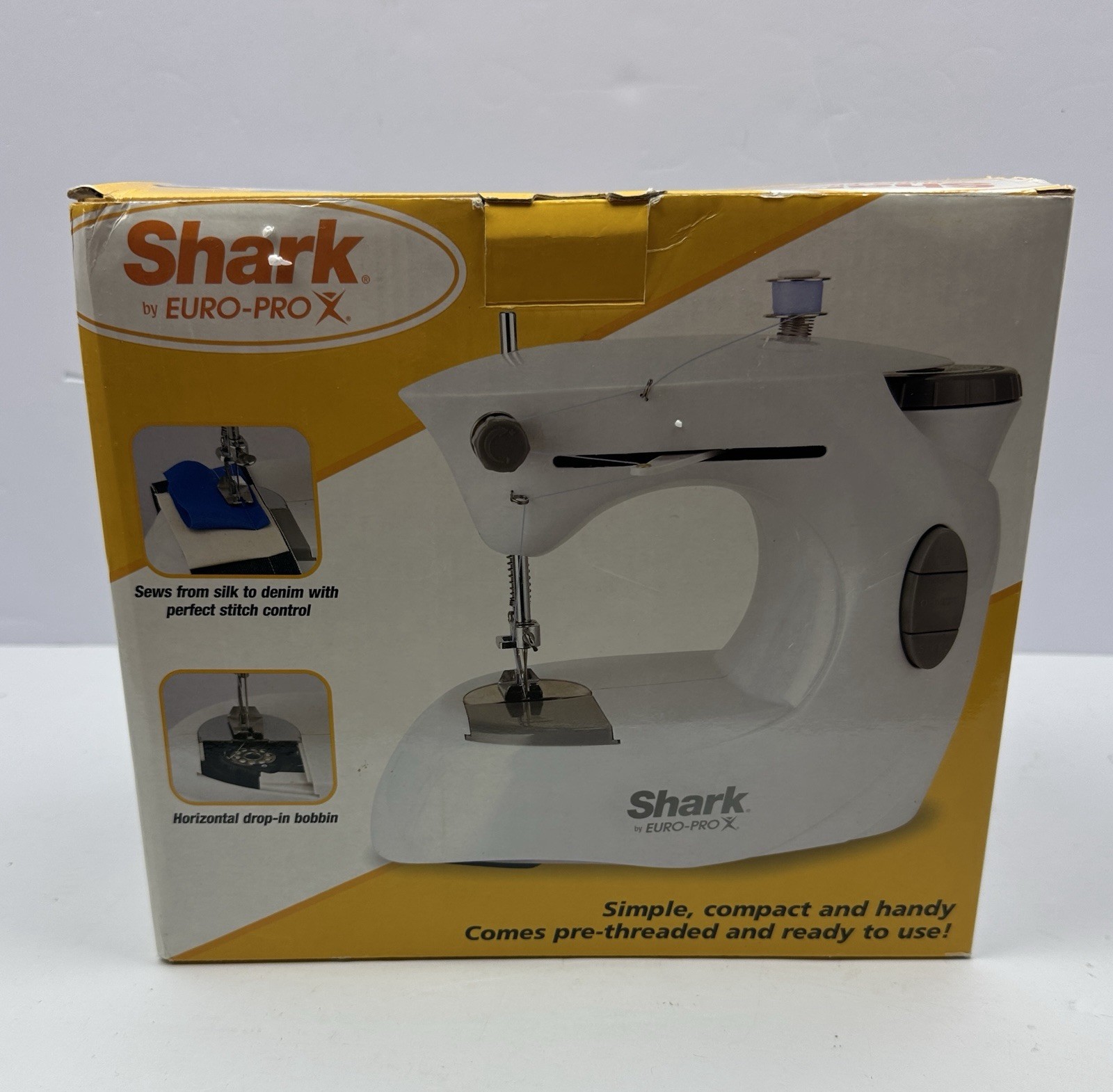 Euro Pro X Shark Portable Simple Compact And Handy Electric Sewing Machine.