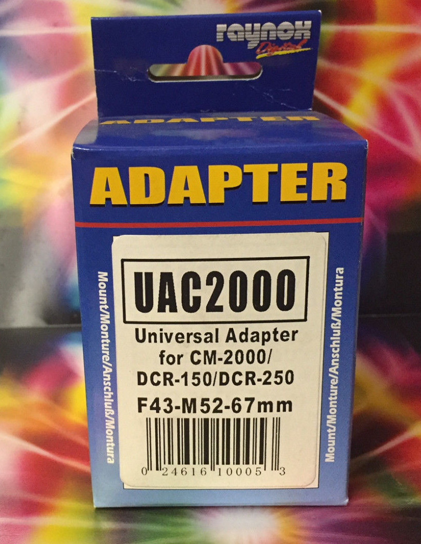 Raynox Adapter 52-67mm UAC2000 F43 to M 52 55 58 62 67 for CM-2000 DCR150 DCR250