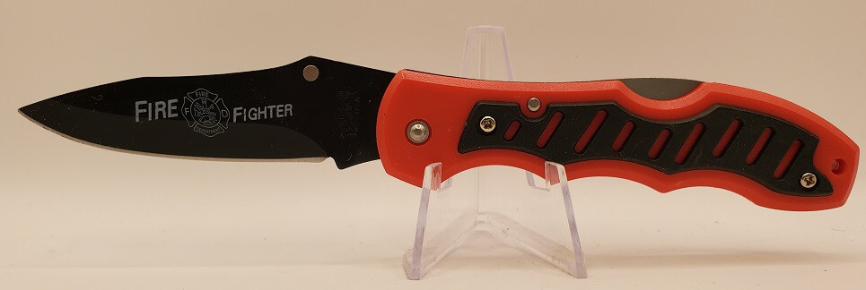 FROST CUTLERY FIREFIGHTERS FOLDING LOCKBACK KNIFE 18-657FF