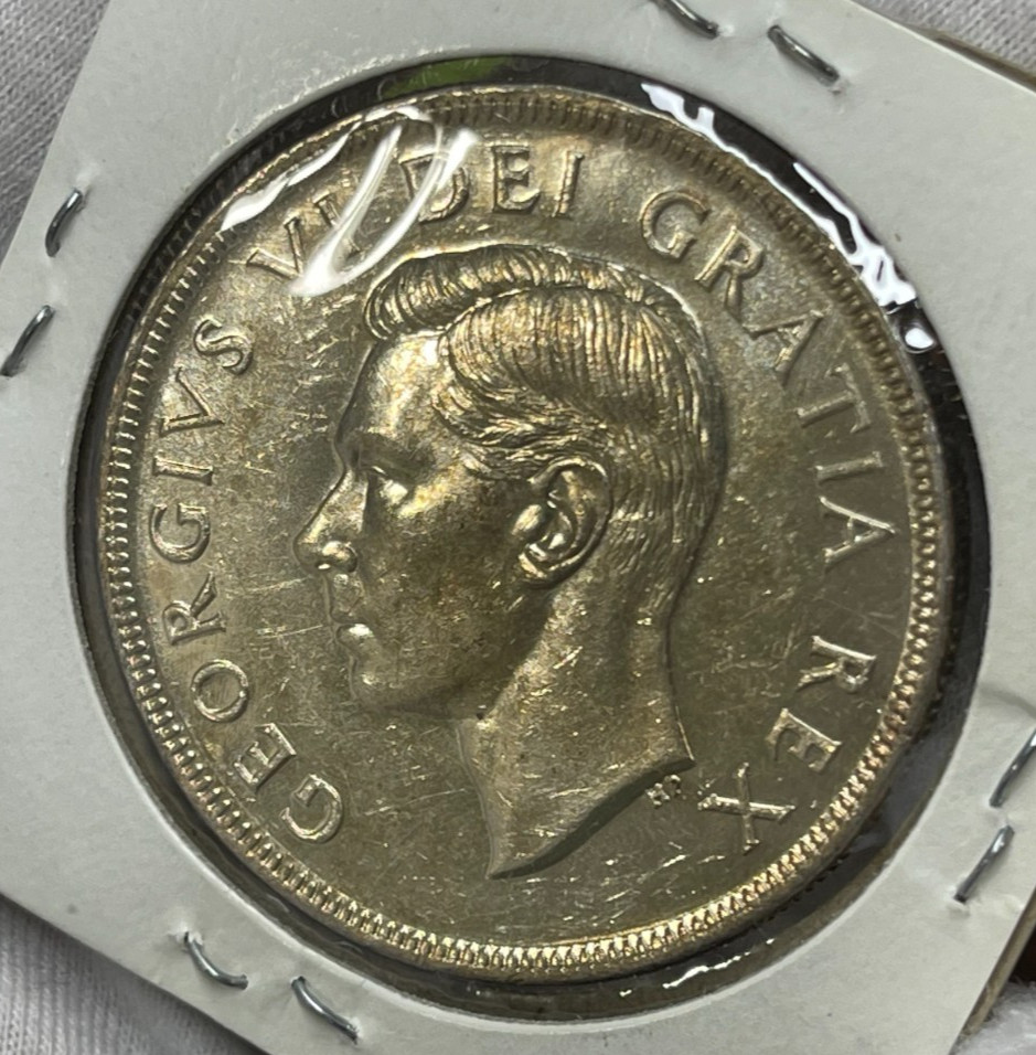 1952 Canada Silver Dollar Coin Low Mintage Excellent Condition High Value