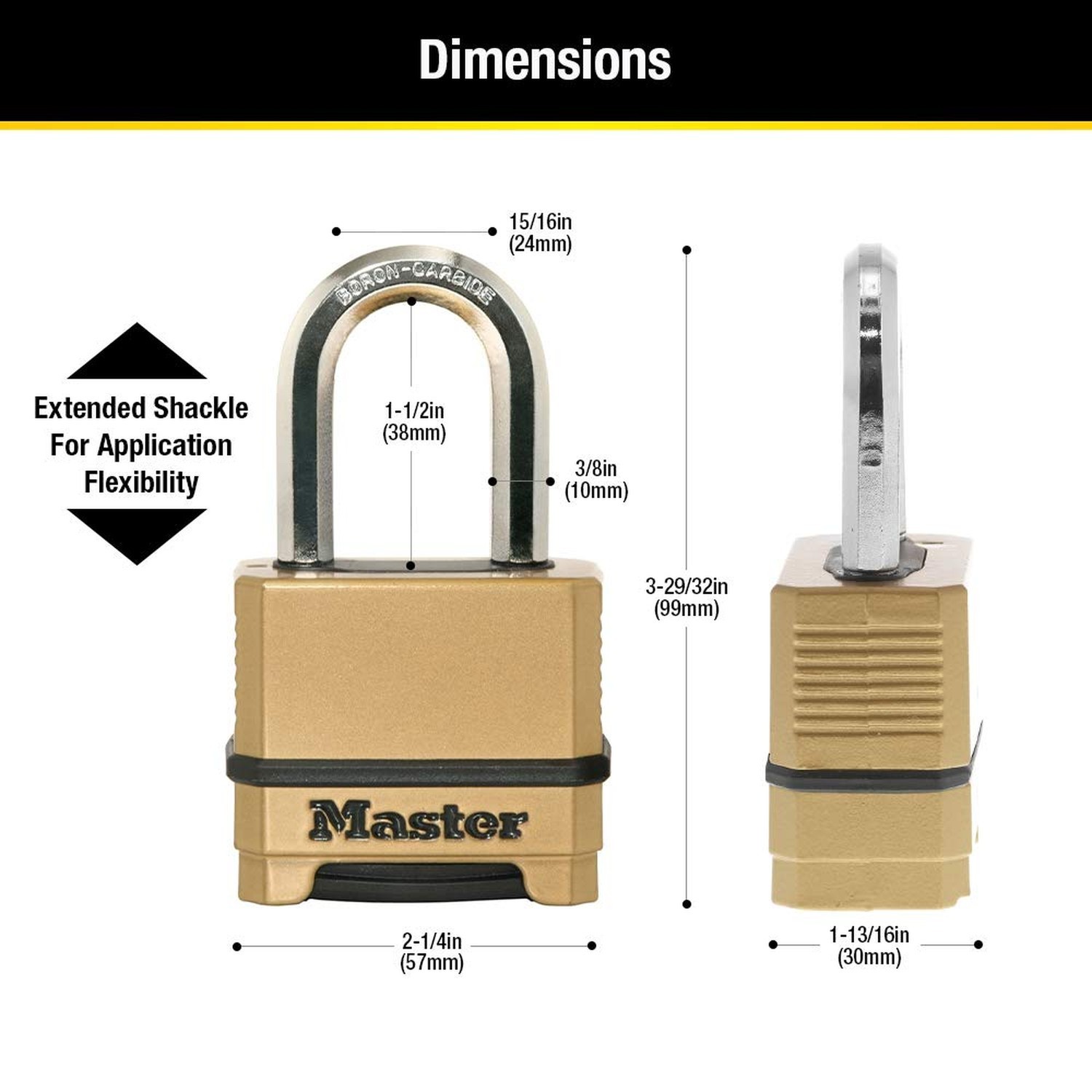 Master Lock Combination Lock, Heavy Duty Weatherproof Padlock, Resettable for...