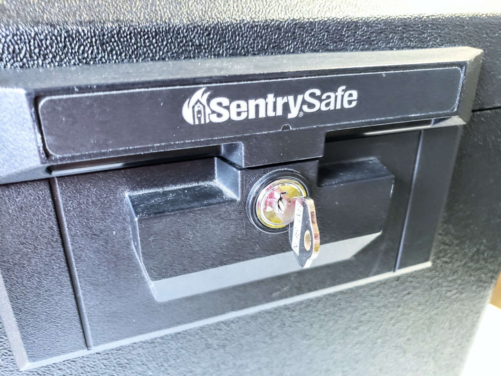 Sentry 1170 Fire Safe Security Box Chest Lockbox w/ Key Fireproof Black