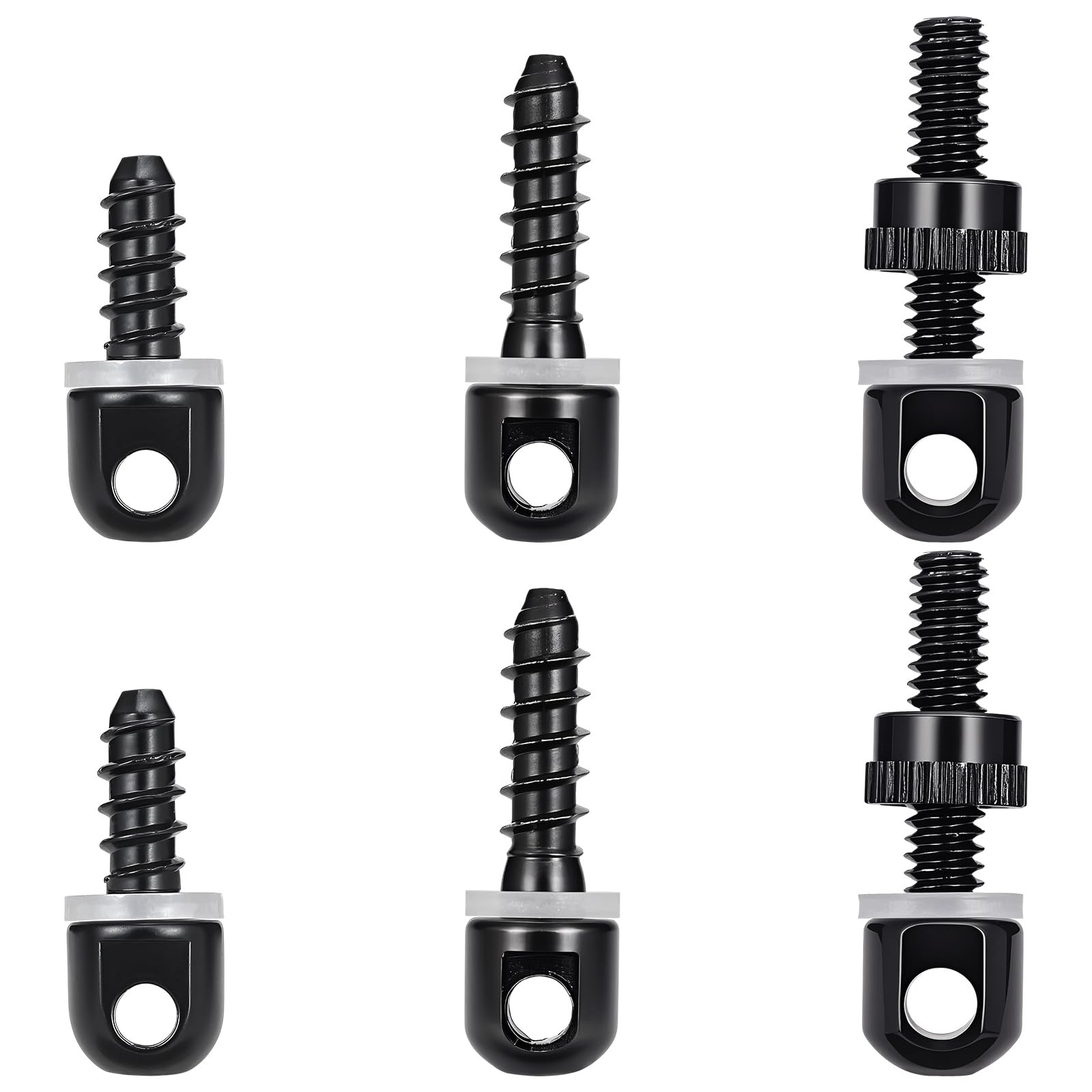 Sling Swivel Studs Set, 6 Pieces Wood Bolt Sling Screw Mounts