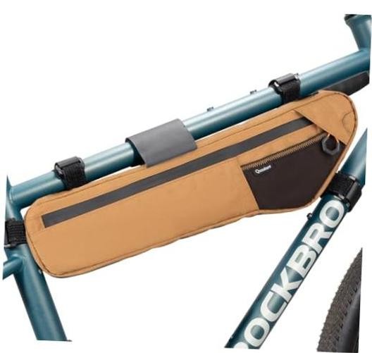 Bike Frame Bag Waterproof Triangle Bag Anti-Slip 5-Point Medium:4.3L Brown