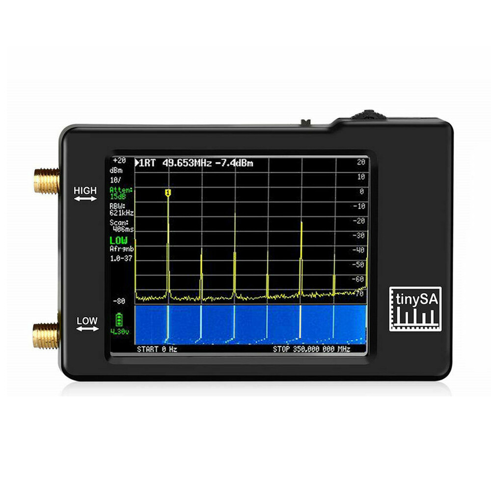 TinySA Handheld Tiny Spectrum Analyzer 2.8 Inch Touch Screen 100KHz to 960MHz