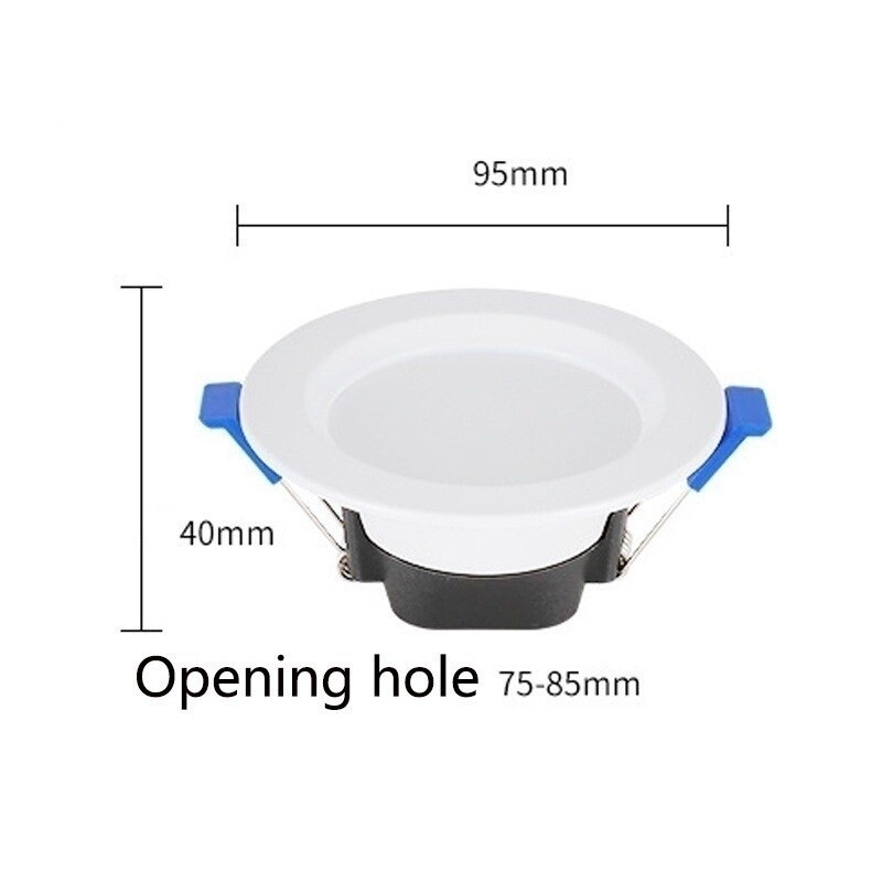 4/8/16PCS 7W 3Color Dimmable LED Downlight Recessed Ceiling Panel Light 85-265V