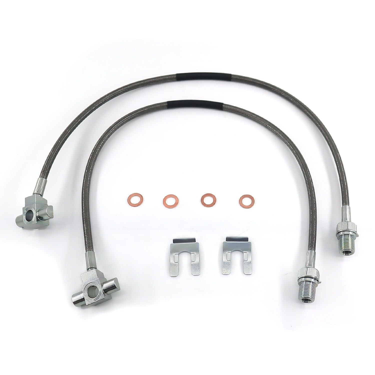 Front Stainless Brake Lines Compatible With 1971-1987 Chevy GMC C/K 10 15 20 K5