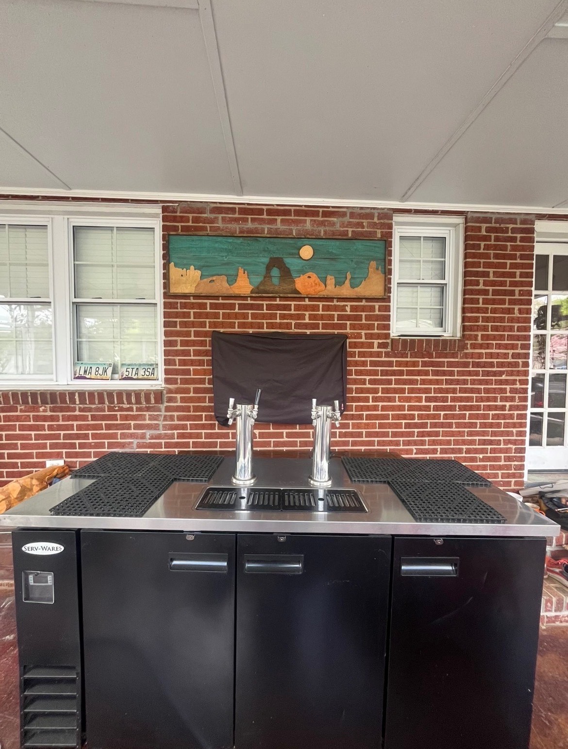 kegerator, keg taps, beer, man cave, bar equipment, 4 taps, commercial grade
