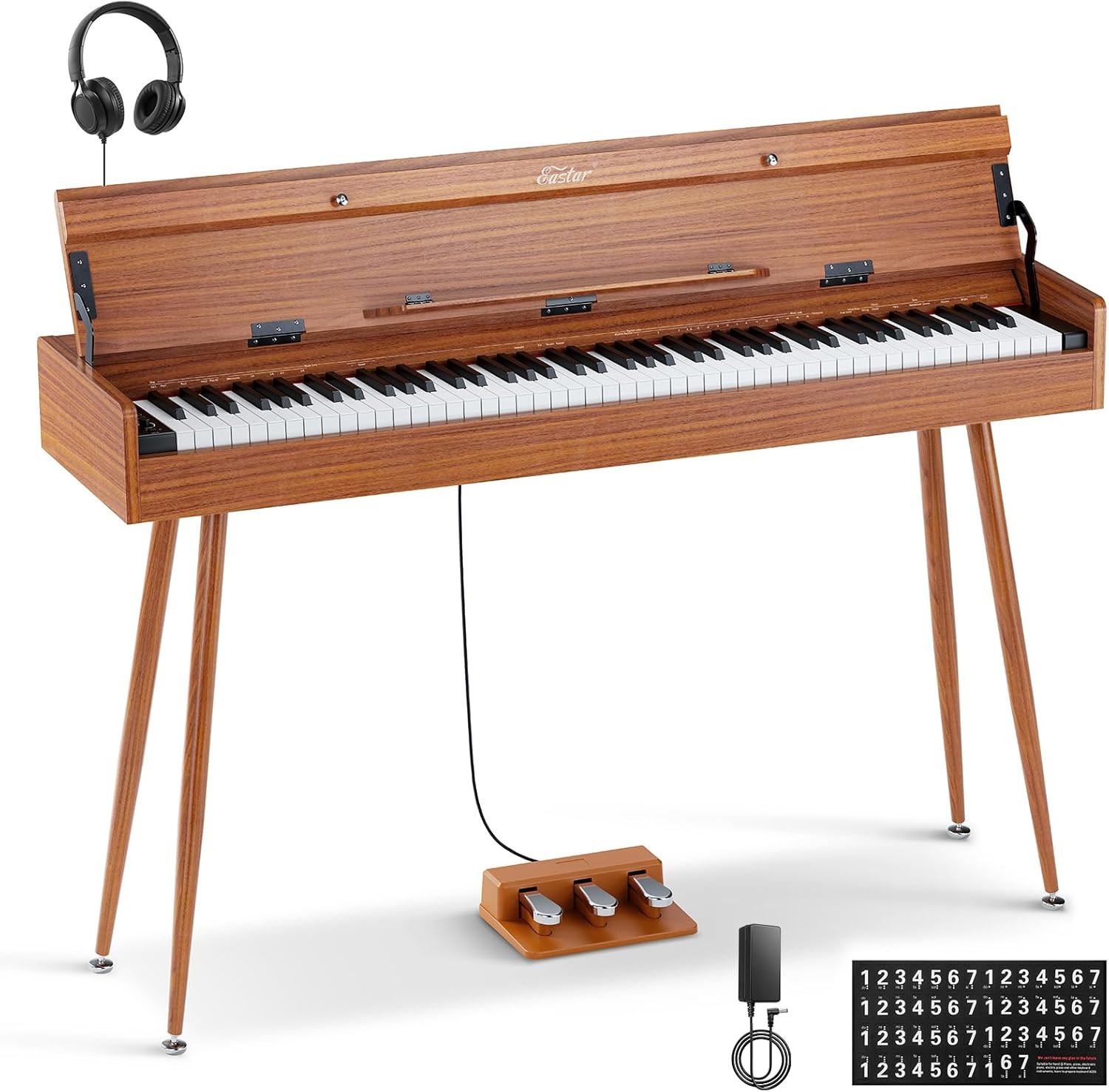 EUP-100 88 Key Weighted Keyboard Piano, Full-Size Home Digital Piano for Beginne
