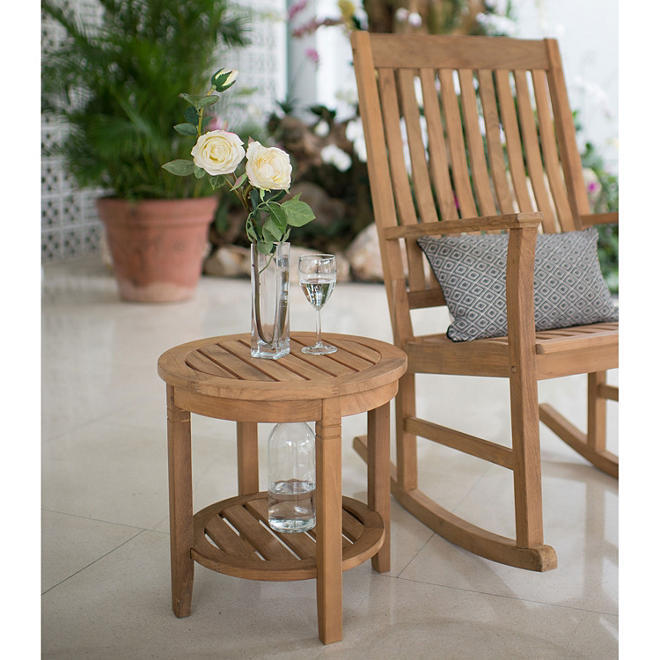 Cambridge Casual Weston Teak Side Patio Table