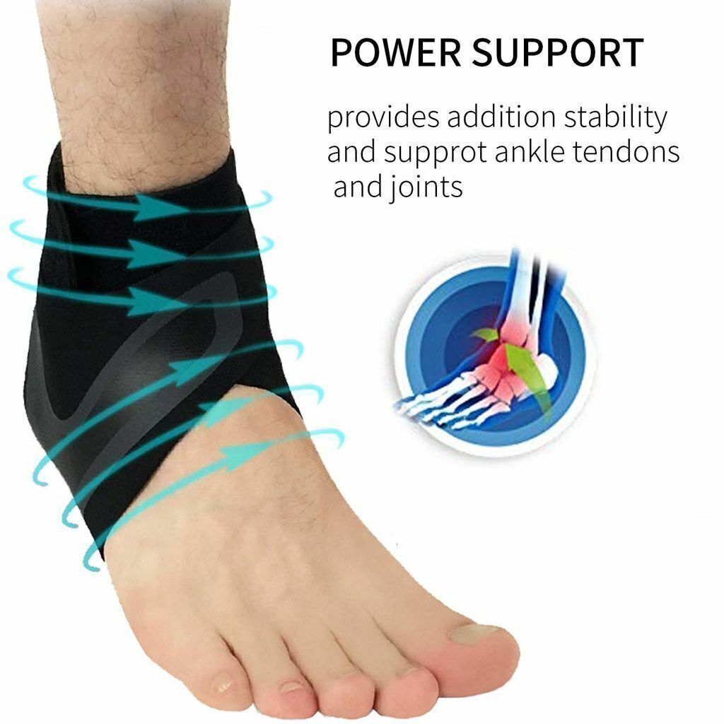 Foot Brace Ankle Support Strap Compression Pain Relief Elastic Bandage Foot Wrap