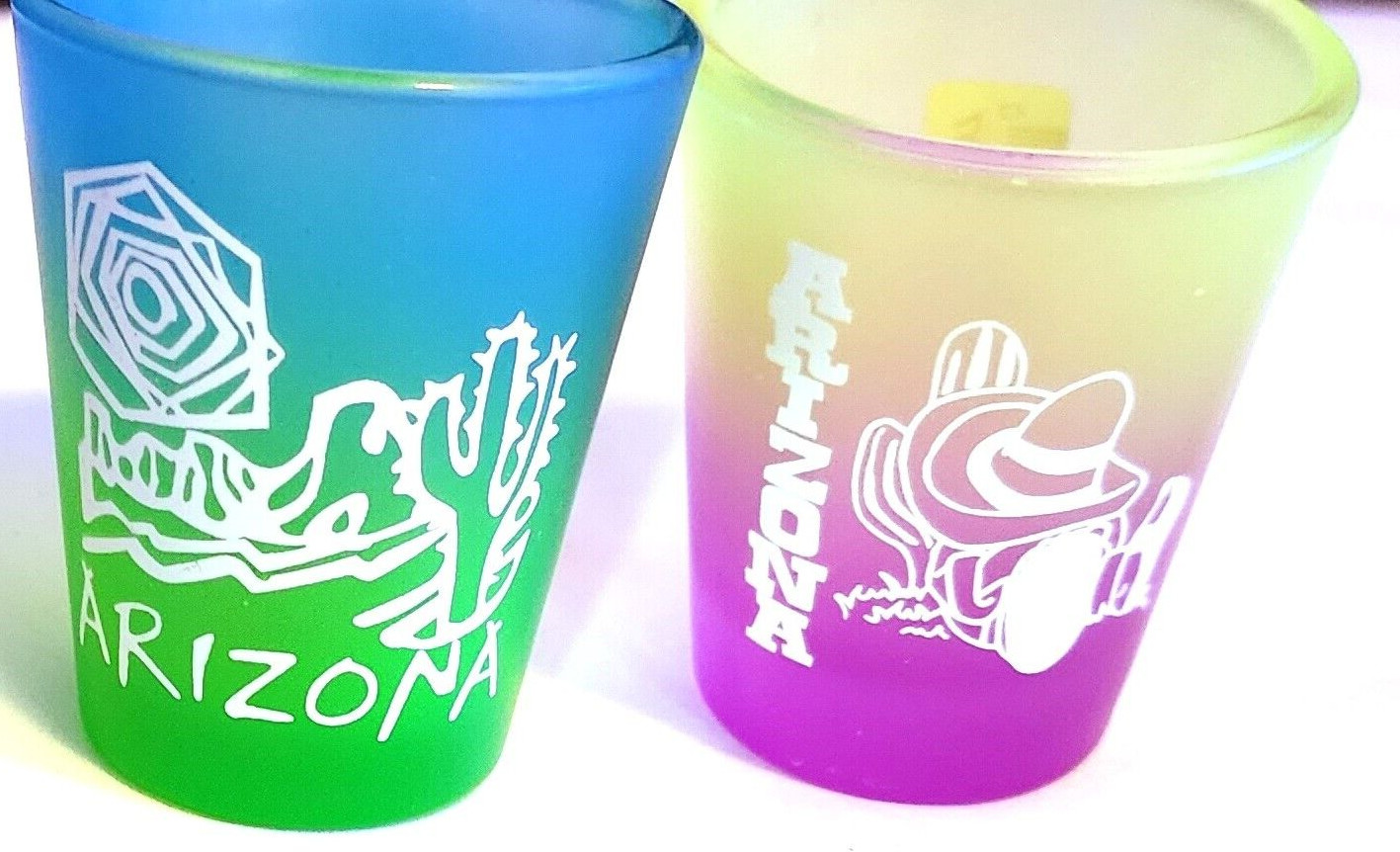 Fun Pair of e 2" Souvenir Arizona Shot Glasses