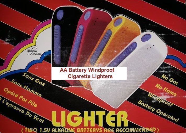 3-pack AA Battery Cigarette Lighter Electric Windproof Flameless Motorcycle 16z