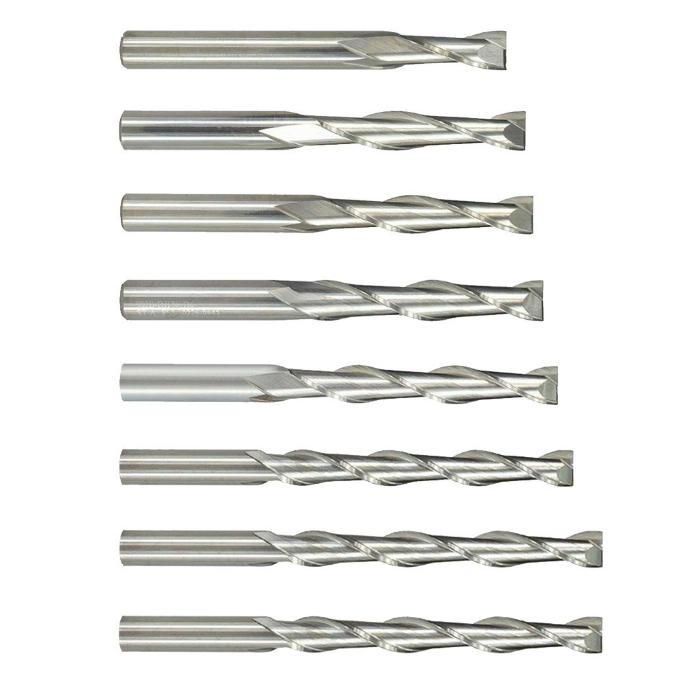 New Practical Flat End Mill Router Bit Woodworking Spiral Wood Carving