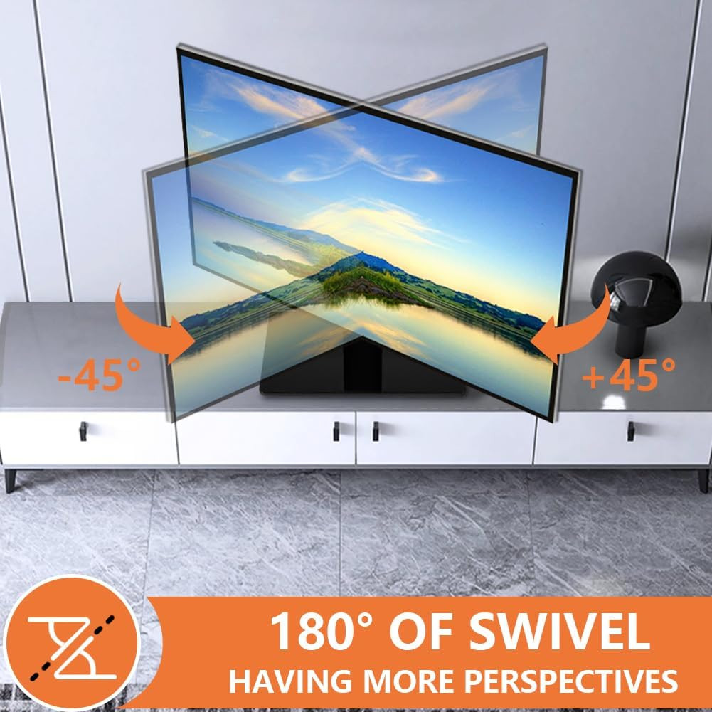 Universal Tabletop TV Stand Base 13-43 Inch Swivel Height Adjustable 77 Lb