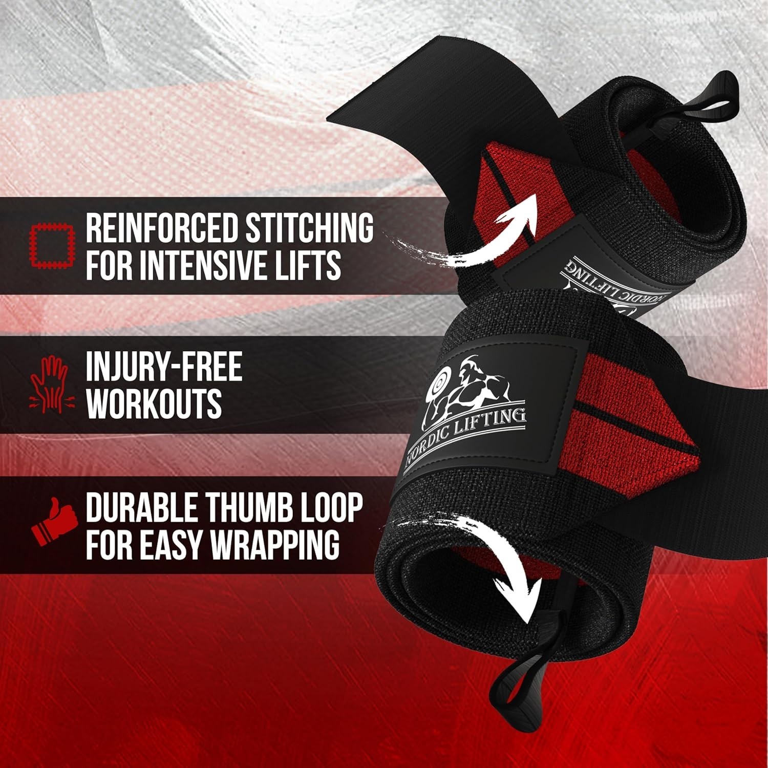 Adjustable Wrist Wraps for Weightlifting & CrossFit – Durable Compression Straps