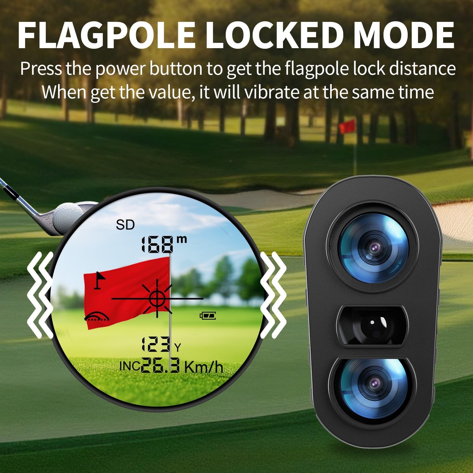 Golf Range Finder with Slope, Switch for Tournament, 1200 Yards Rechargeable ...
