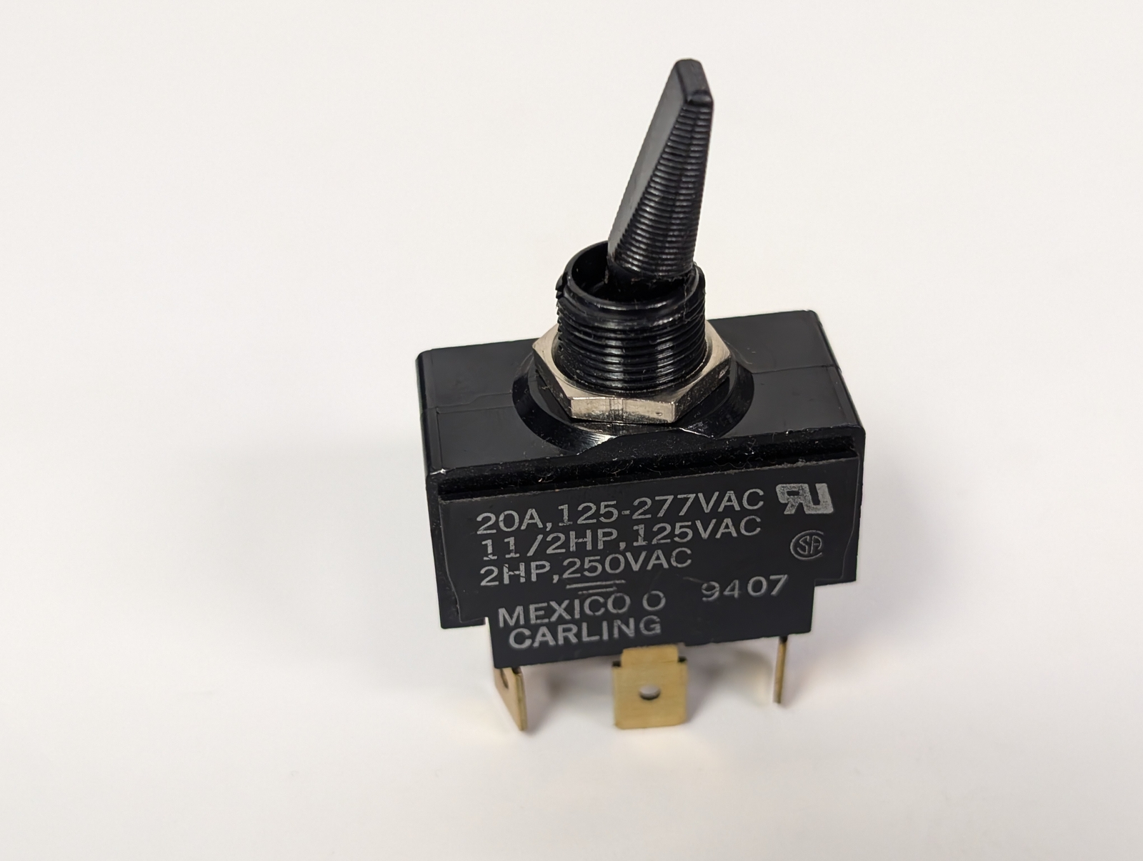 CARLING HEAVY DUTY DPDT C/OFF BAT HANDLE TOGGLE SWITCH