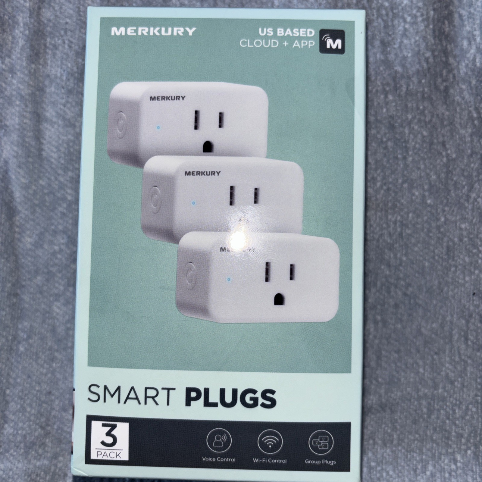 Merkury Smart Wi-Fi Plug, Compatible W Alexa & Google Assistant, 3 Pack, 15 Amp