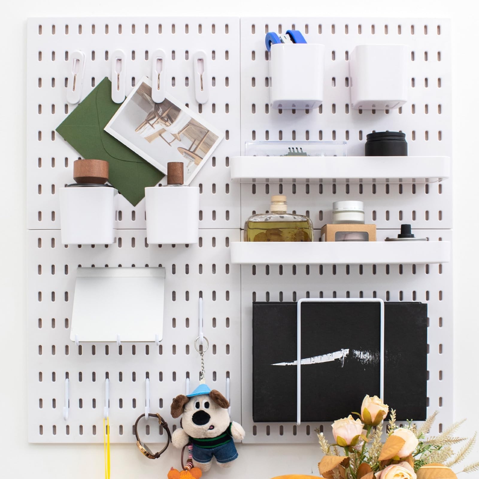 Wall-Mounted Pegboard Kit, 25.2" x 25.2" Organizer Panel – Large, Cost-Eff