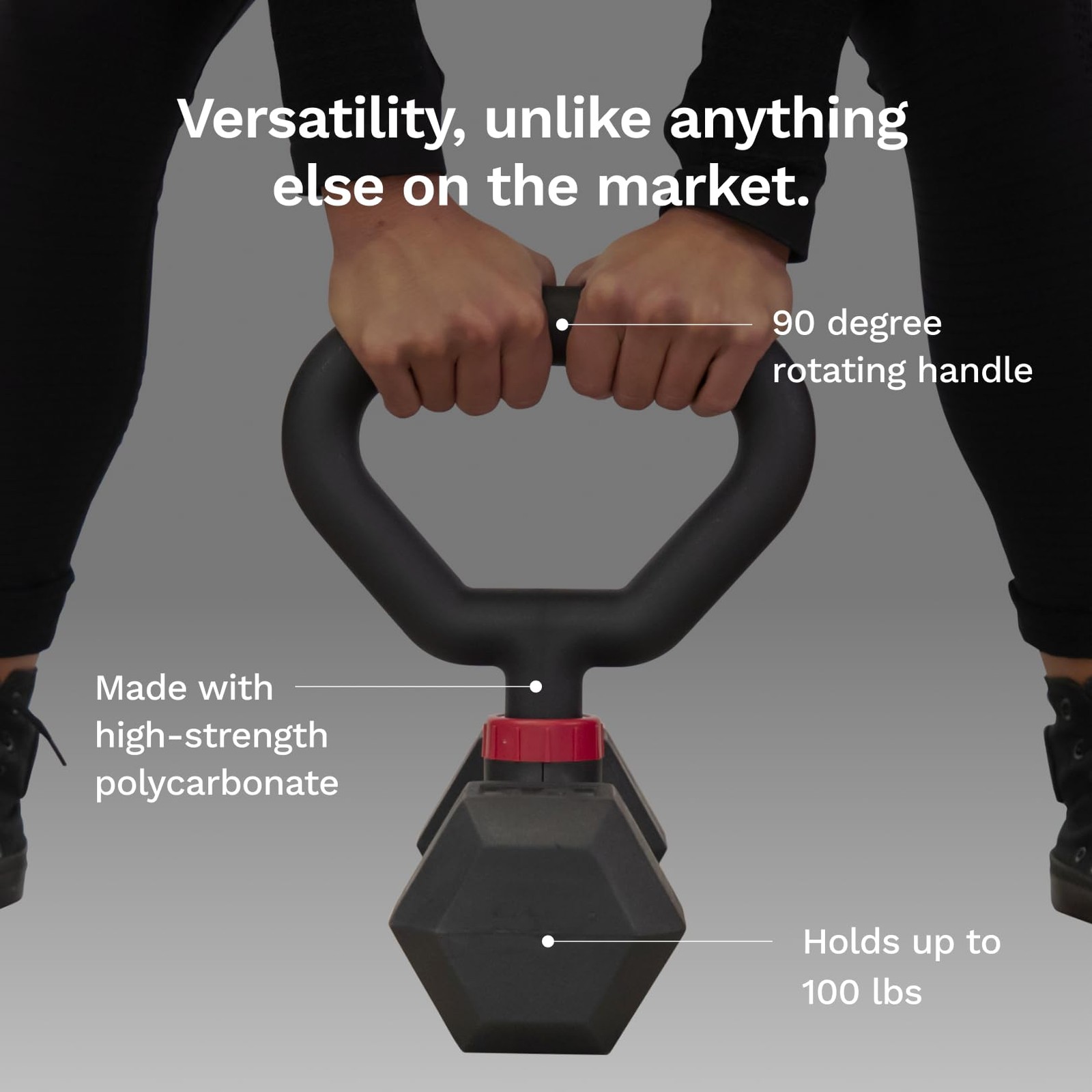 Hyperbell Rotating Kettlebell Grip for Dumbbells - Adjustable Weight Dumbbell...