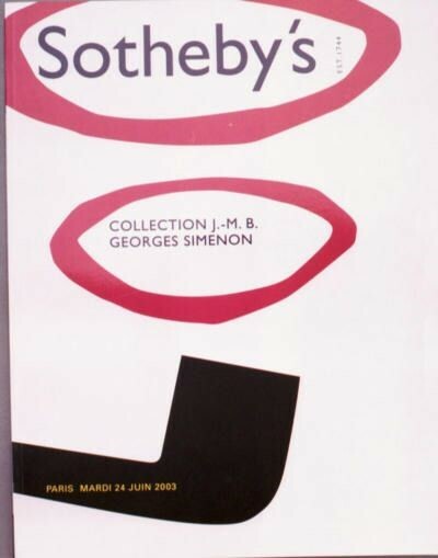 1st Editions Sotheby 6/24/03 Coll. J-M. B. Georges Simenon