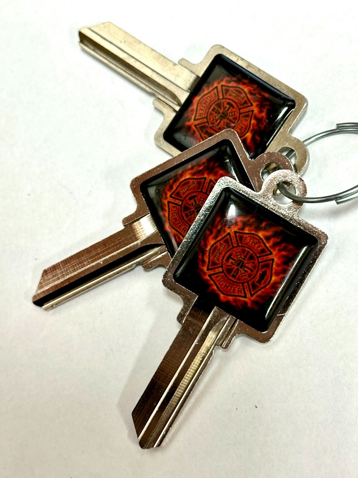 SCHLAGE SC1 KEY BLANKS, FIRE FIGHTER DESIGN LOGO, 3 KEYS TOTAL
