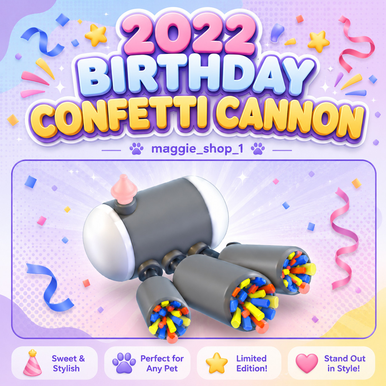 2022 Birthday Confetti  Pet Wear Adopt From Me Today ✨Fast Delivery✨Top Picks✨