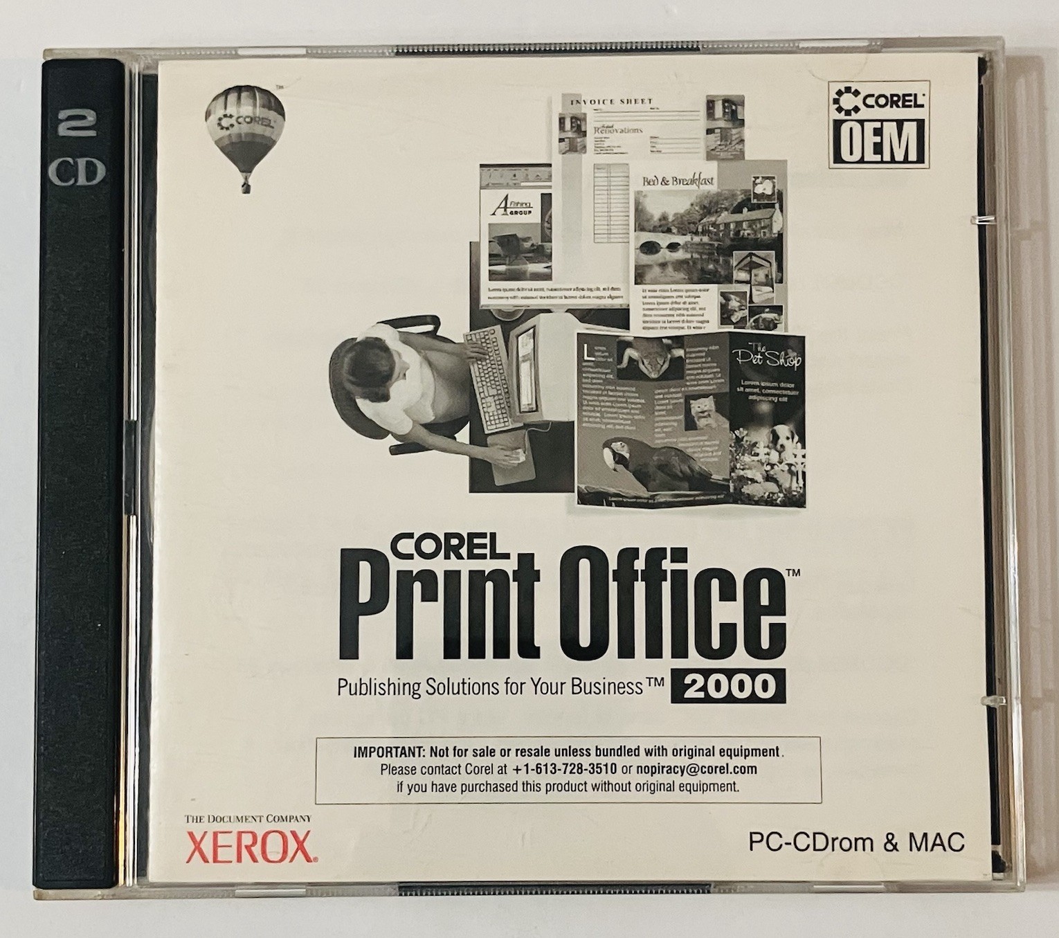 Corel Print Office 2000 2 Disc Set Windows Mac Vintage Software Serial