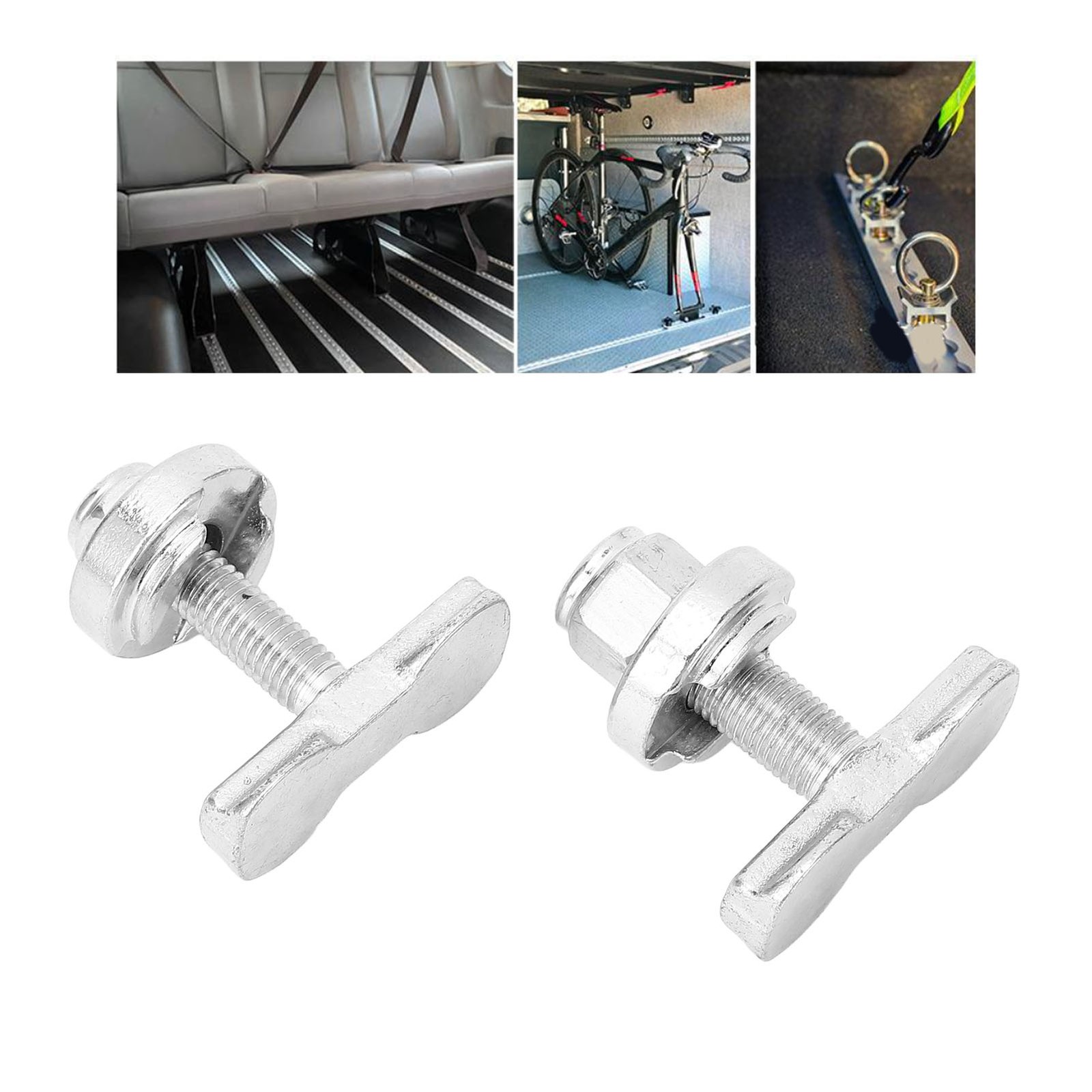 1 Pair L Track Double Lug Threaded Stud For Secure Cargo Management For ATV Pick