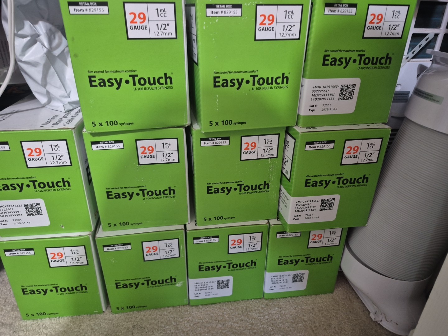 29 Gauge 1cc Diabetic 1/2 Inch 5 Boxes Of 10 Bags Of 10