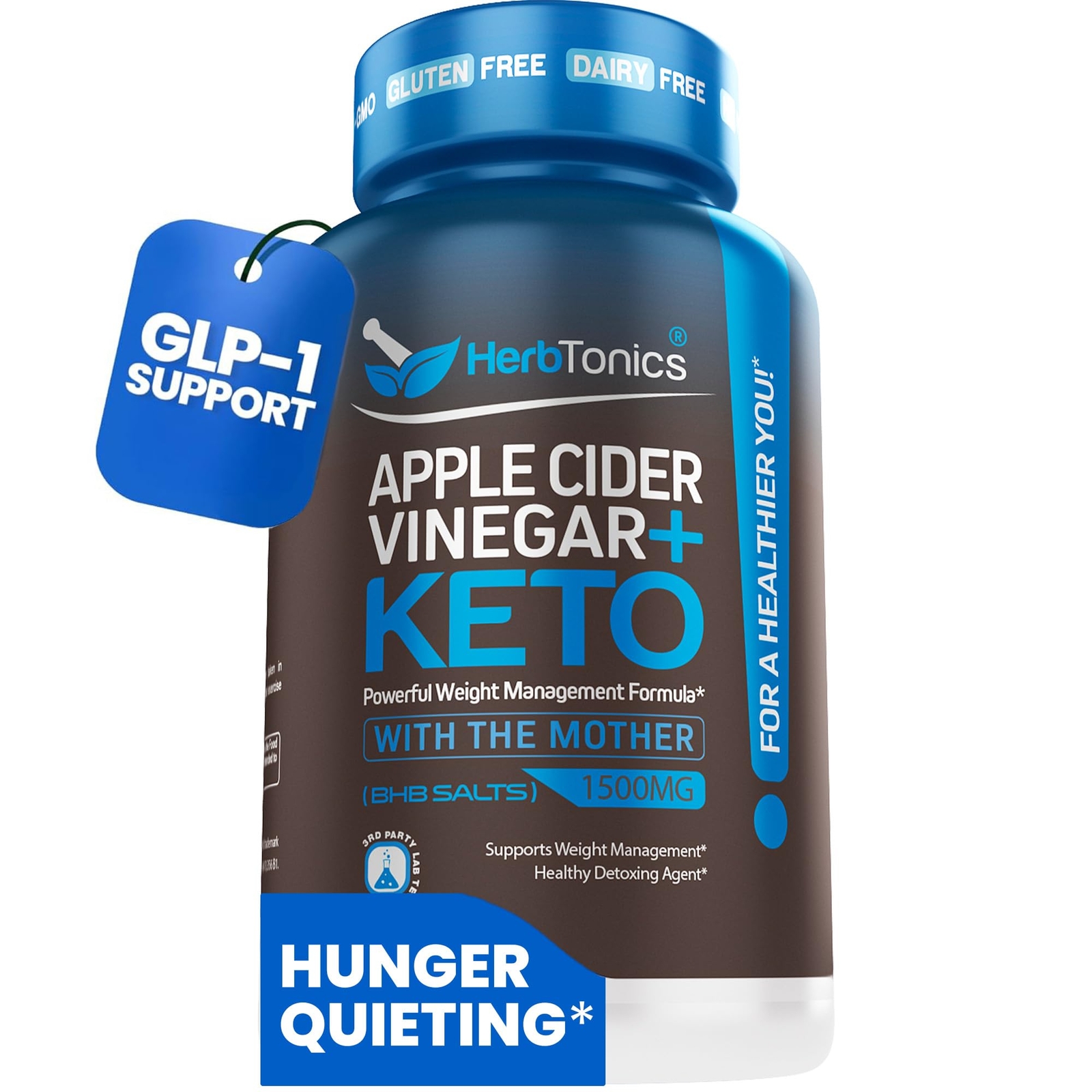 Herbtonics Apple Cider Vinegar + Keto BHB Capsules – Fat Burner & Weight Loss
