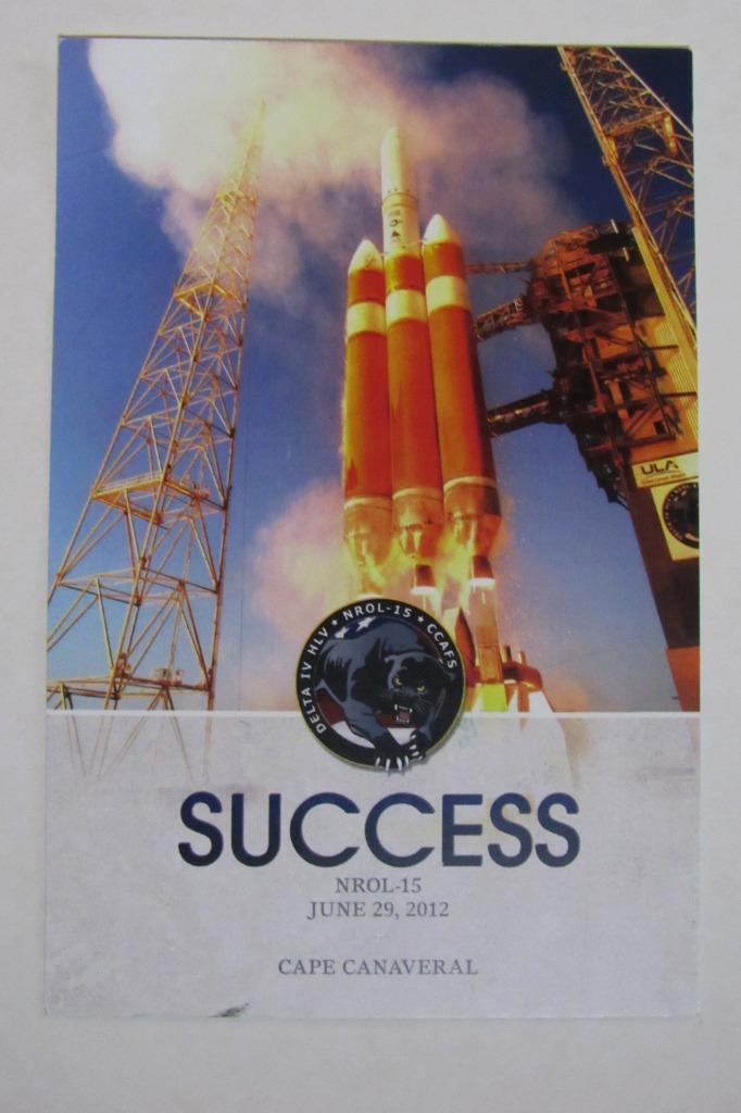 DELTA IV NROL-15 ULA SUCCESS MISSION GRAPHIC POSTCARD FULL COLOR 6" BY 4"