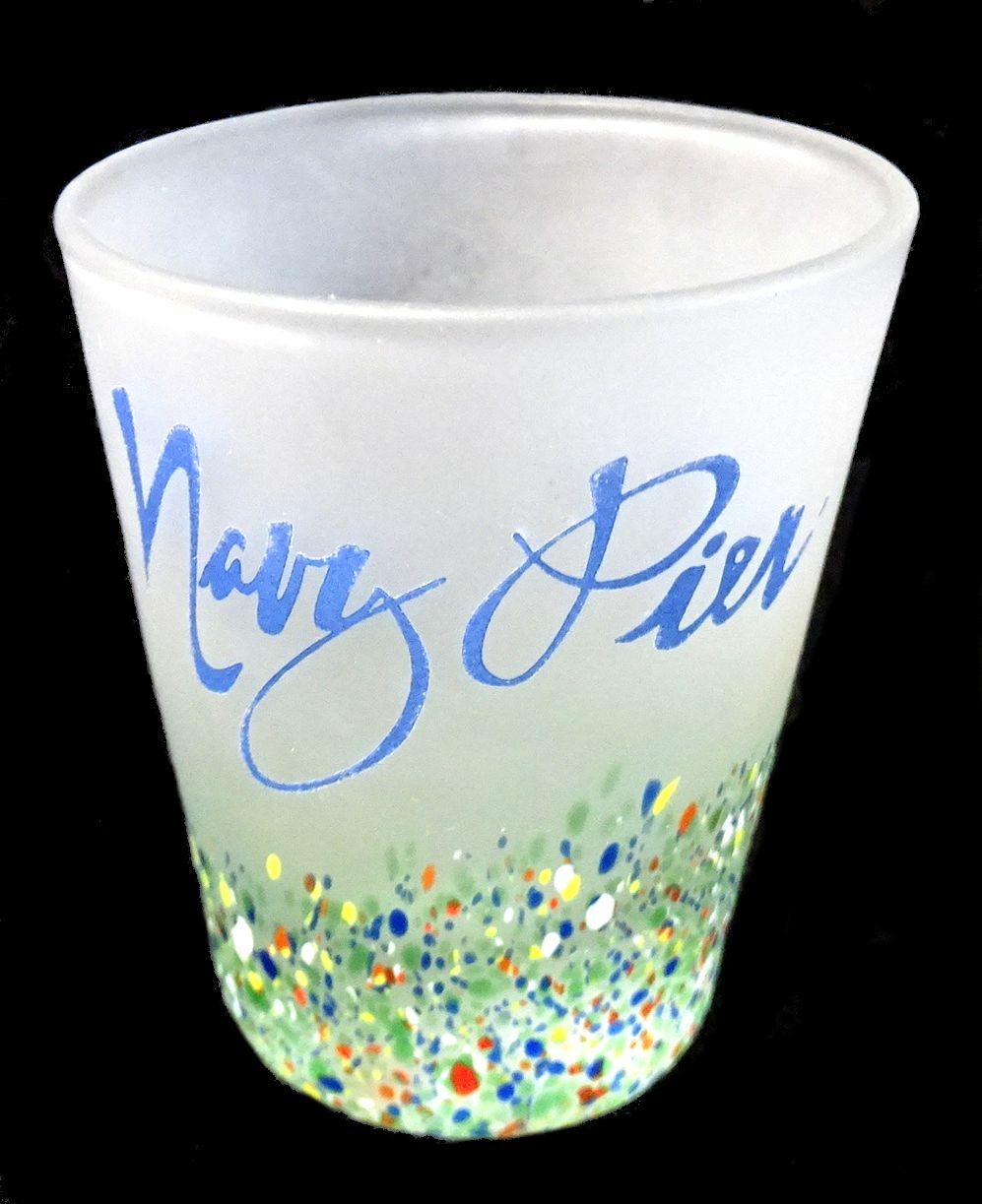 Navy Pier Shot Glass Frosted Shooter 2-1/2" Jigger