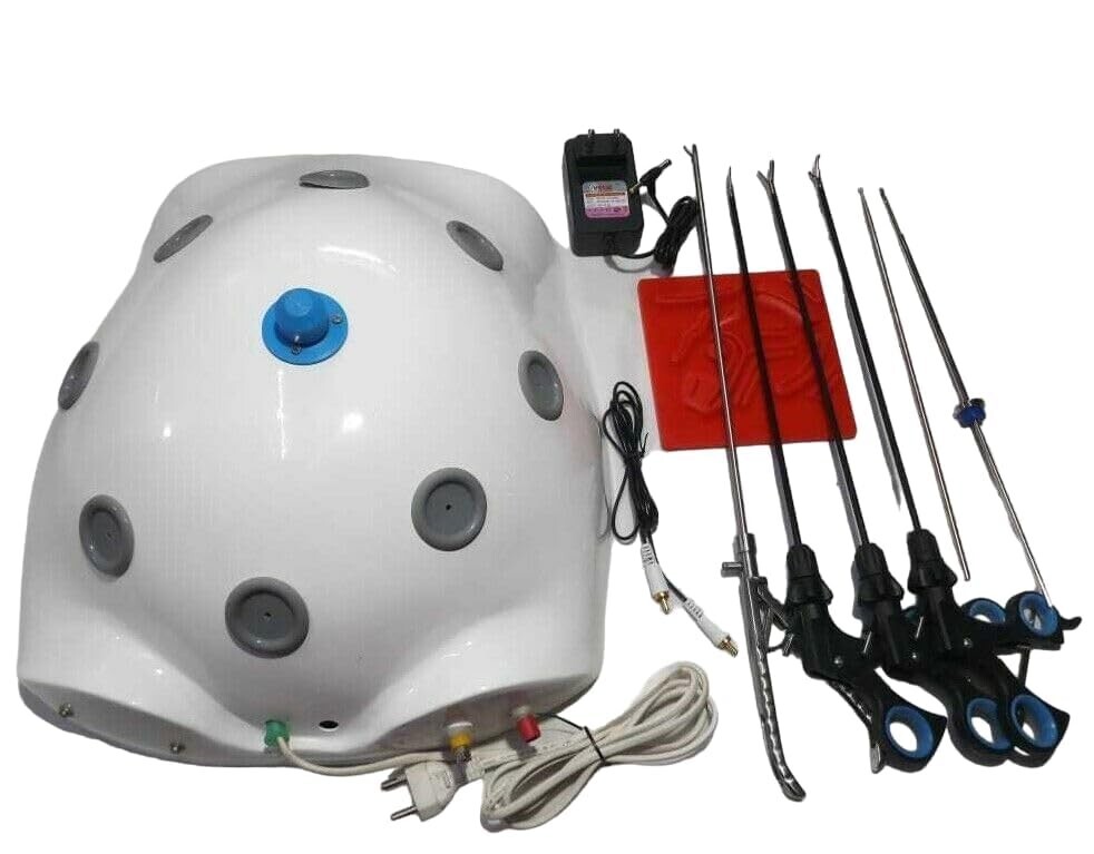 Laparoscopic simulation endo trainer box HD camera training instruments set 9pc