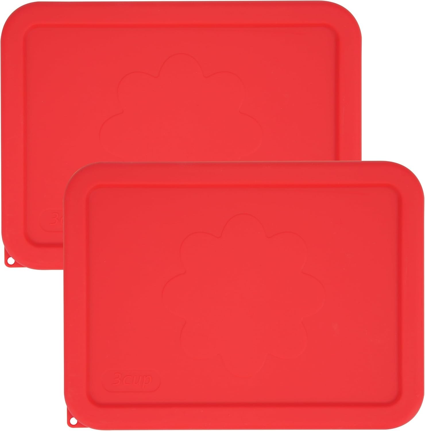 3 Cup Rectangle Silicone Storage Cover Lids Replacement for Pyrex 7210-PC Glass