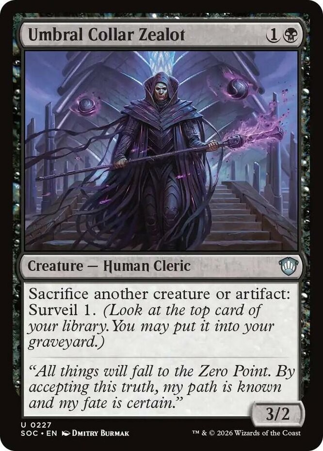 x4 Umbral Collar Zealot U MTG Commander: Secrets of Strixhaven M/NM, English