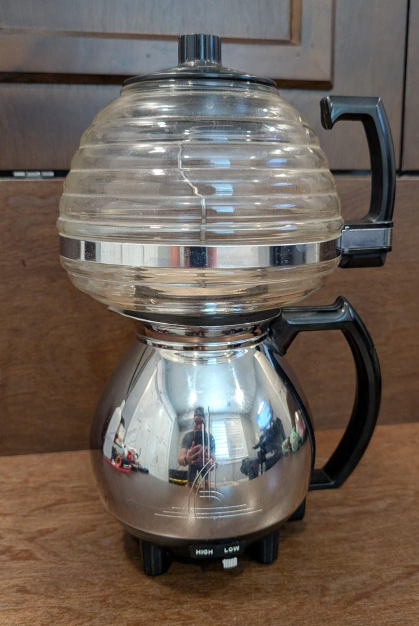 Vintage RARE Sunbeam Coffeemaster C30A Glass Beehive Top Vacuum Works - See Vid