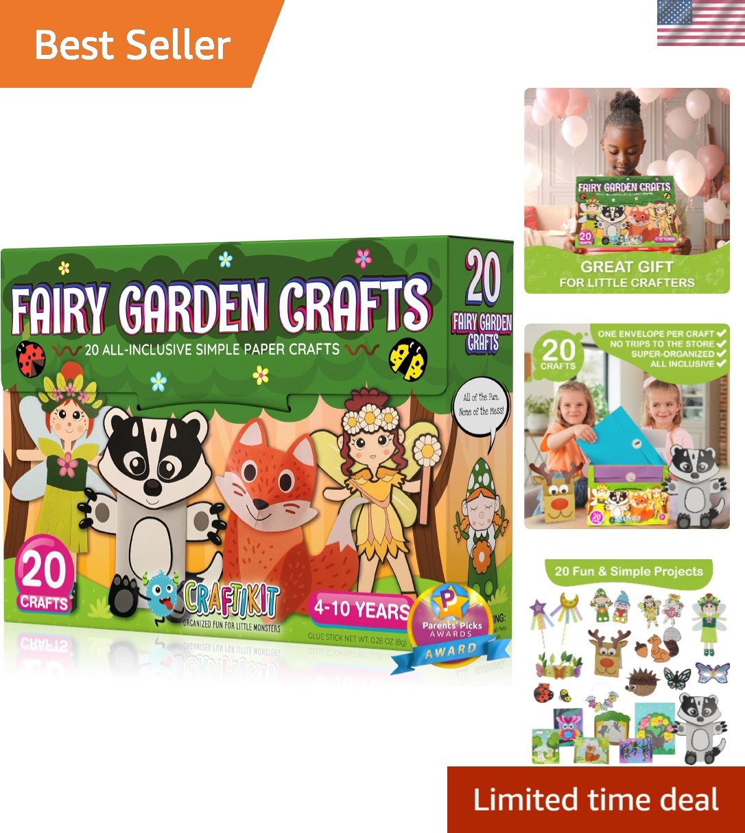 20  Fairy Garden Crafts for Kids - 20 All-Inclusive Fun Paper Toddler Crafts,...