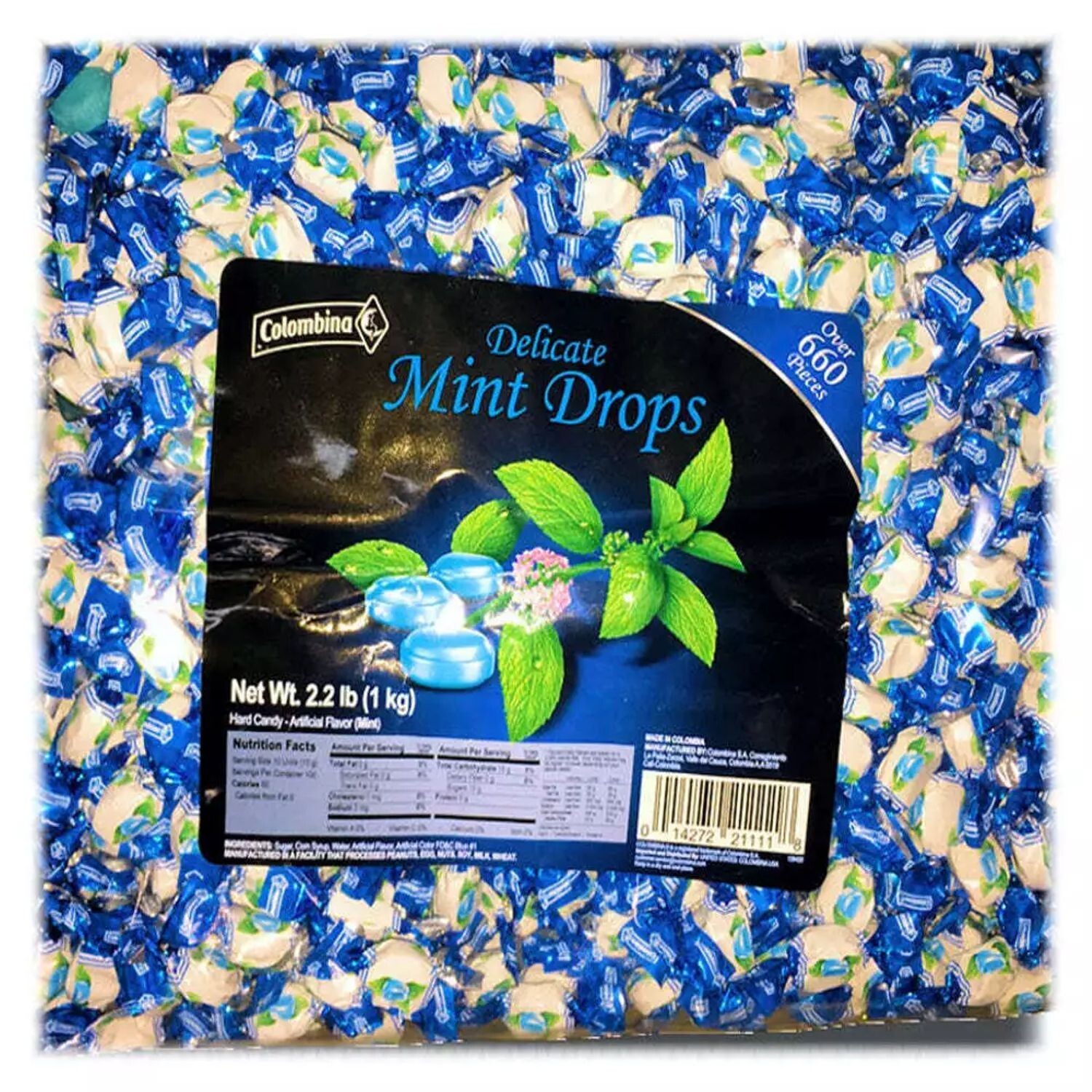 Colombina Delicate Mints Mint Drops Hard Candy 2.2 Lbs Bulk Bag Menta