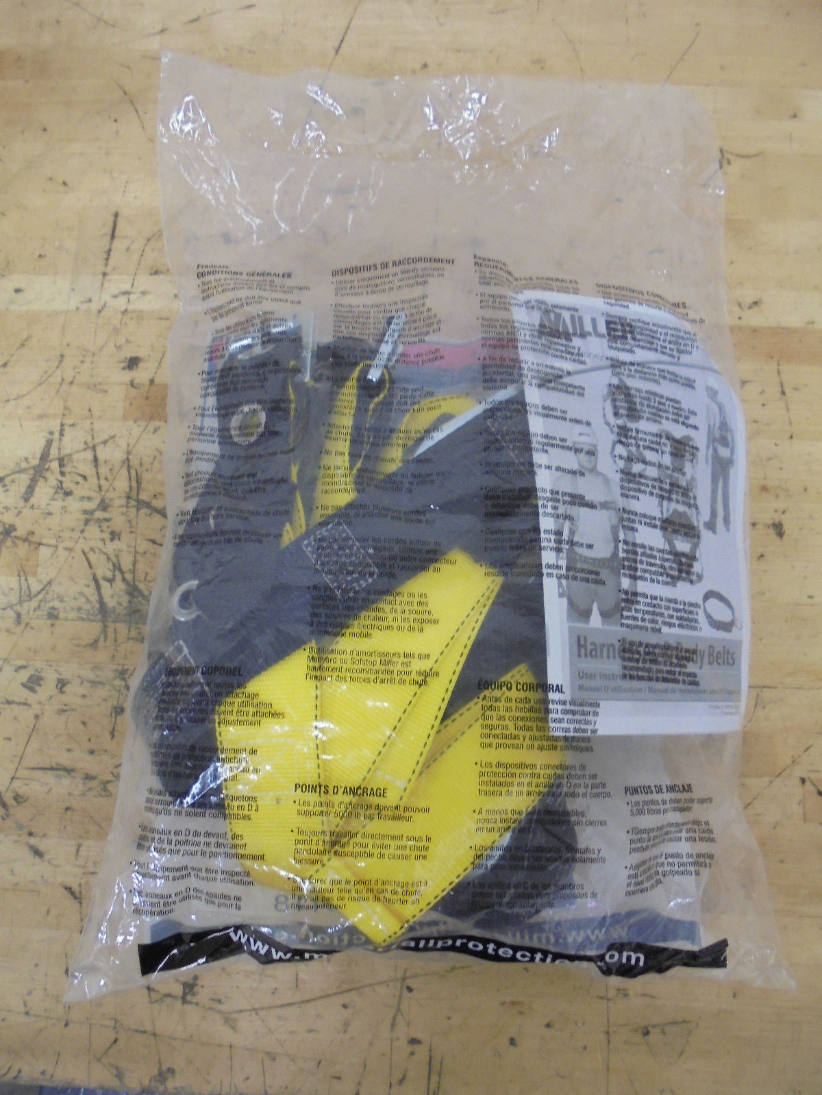 Miller 650-FD-66/UYK Full Body Harness Yellow Non-Stretch Size Universal -