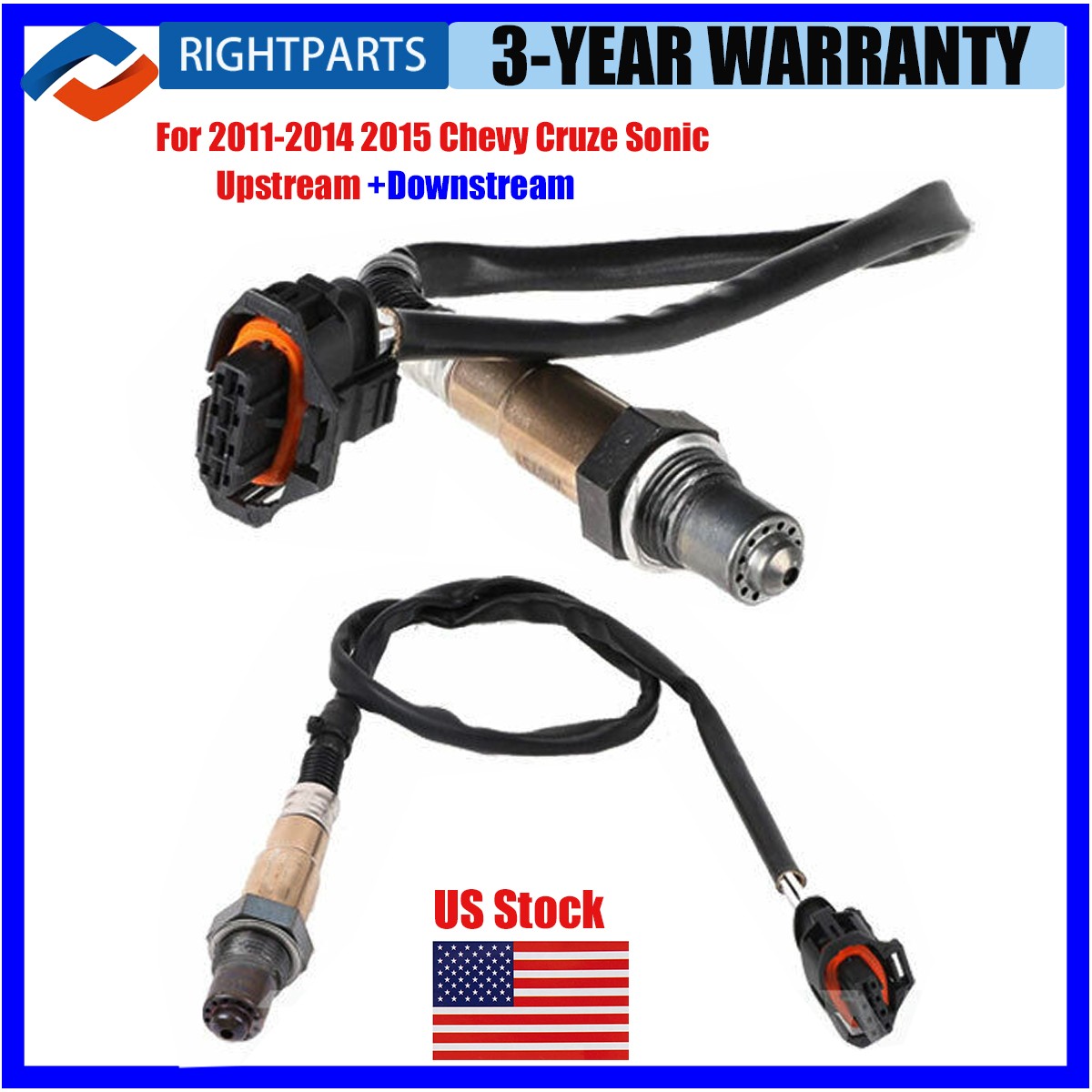 Upstream & Downstream Oxygen O2 Sensor For 2011-2014 2015 Chevy Cruze Sonic 1.8L