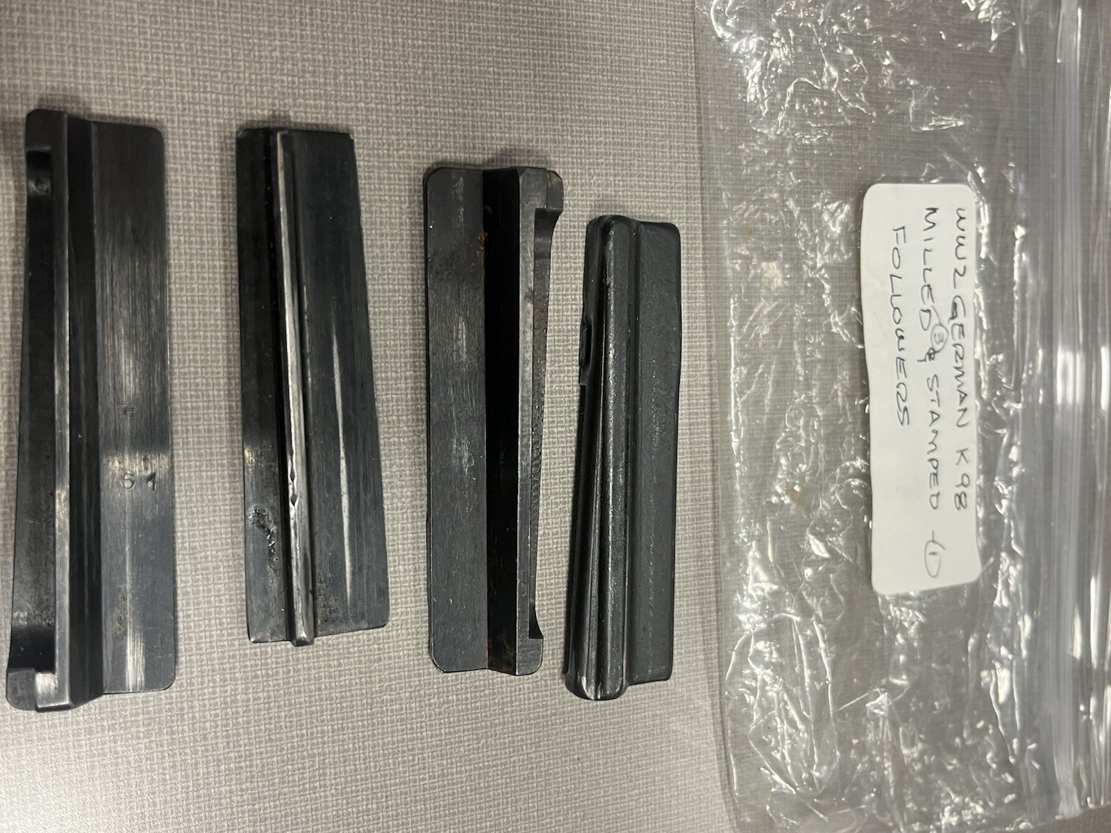 4x Original WW2 German K98k K98 Gew98 Milled Follower Parts Lot