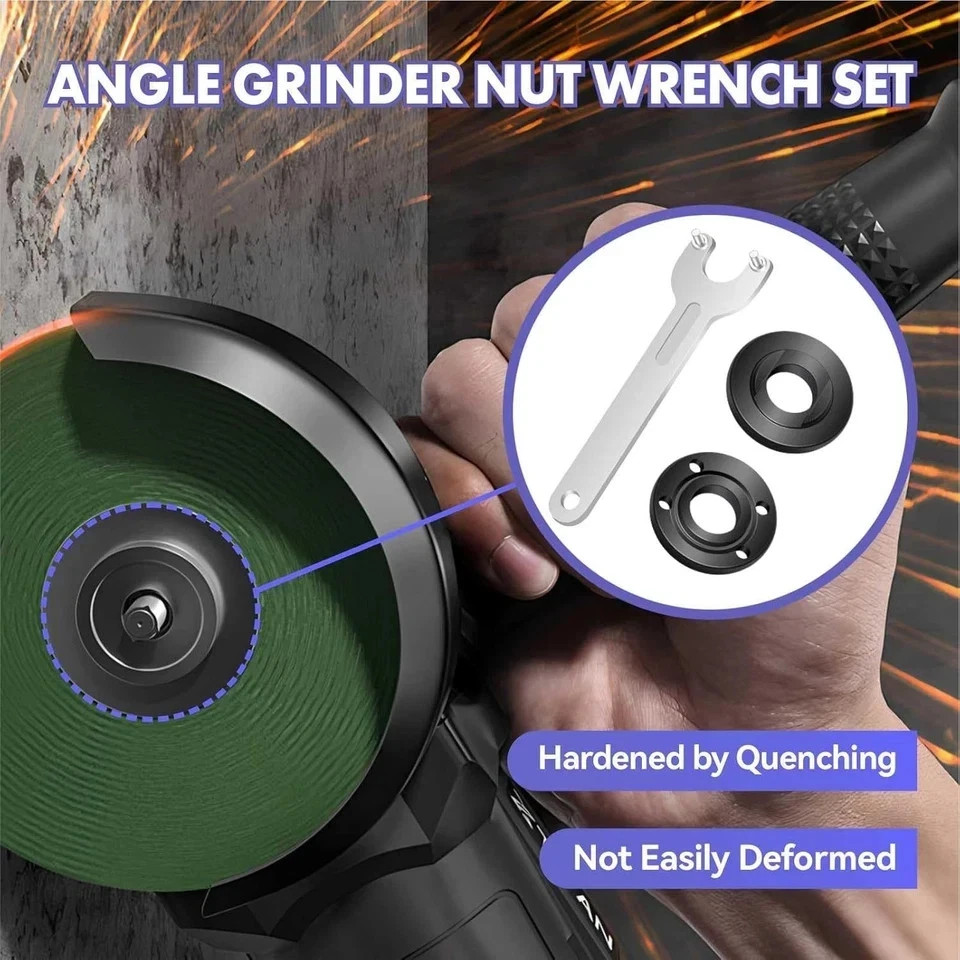 Grinder Flange Lock Nut Wrench Fit Milwaukee Dewalt Makita 4-1/2"5" 5/8-11 Parts
