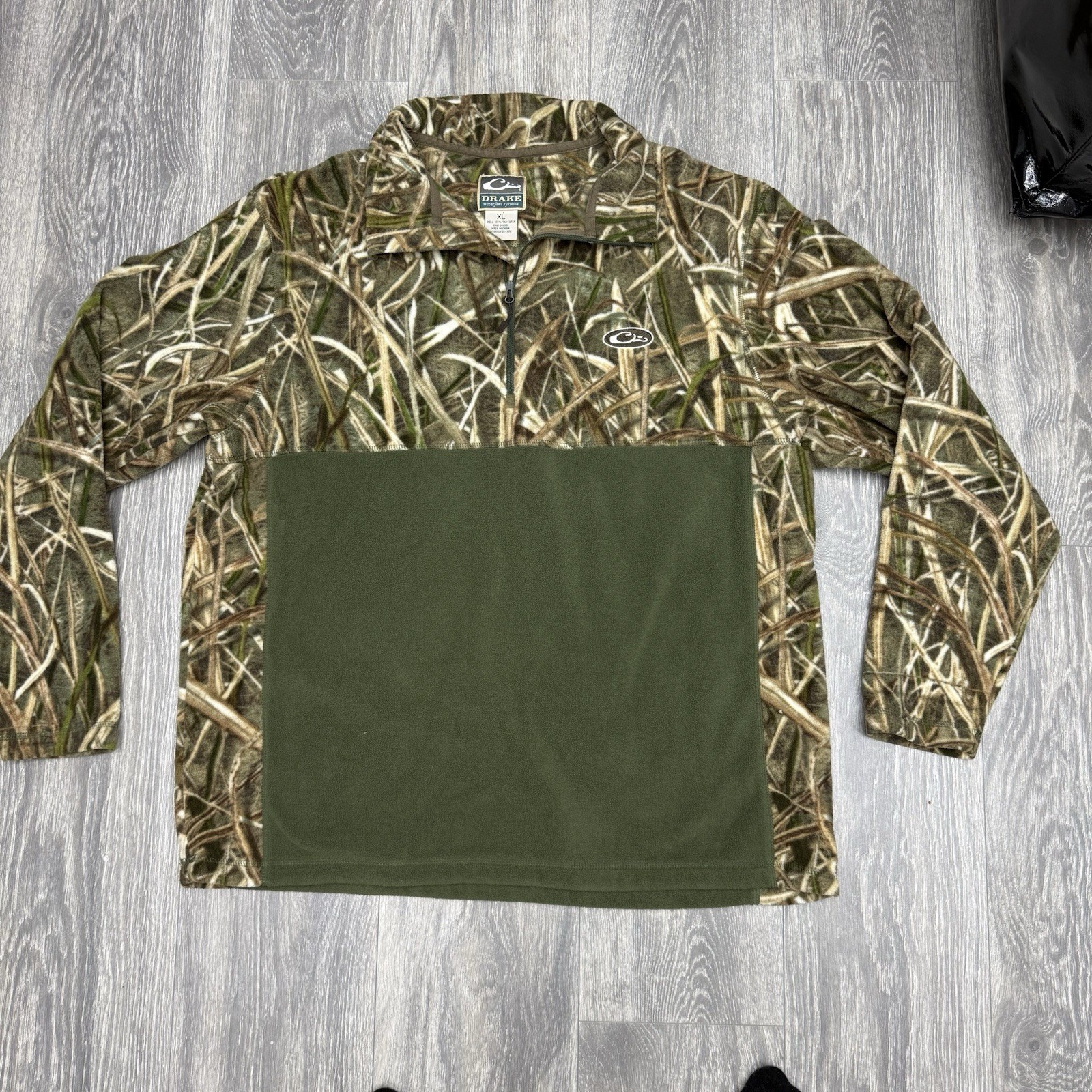 Drake Waterfowl MST Guardian Flex Fleece 1/4 Zip Jacket Realtree Max 5 Men's XL