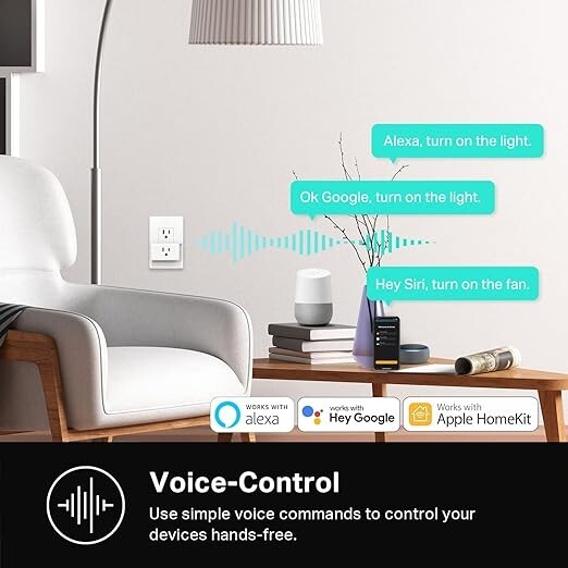 Smart Plug Mini 15A, compatible con Apple HomeKit, Smart Outlet funciona. neuvo.
