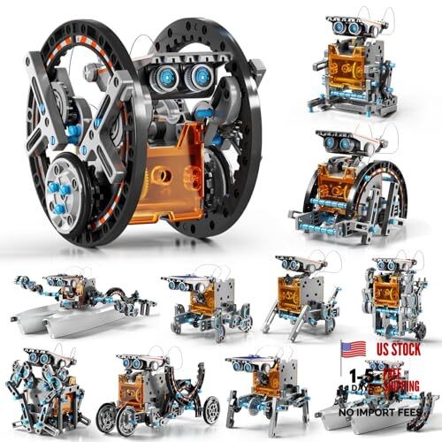 STEM Toys for Ages 8-13, Solar Powered Kits Toys Robotics for Kids Gray Kits
