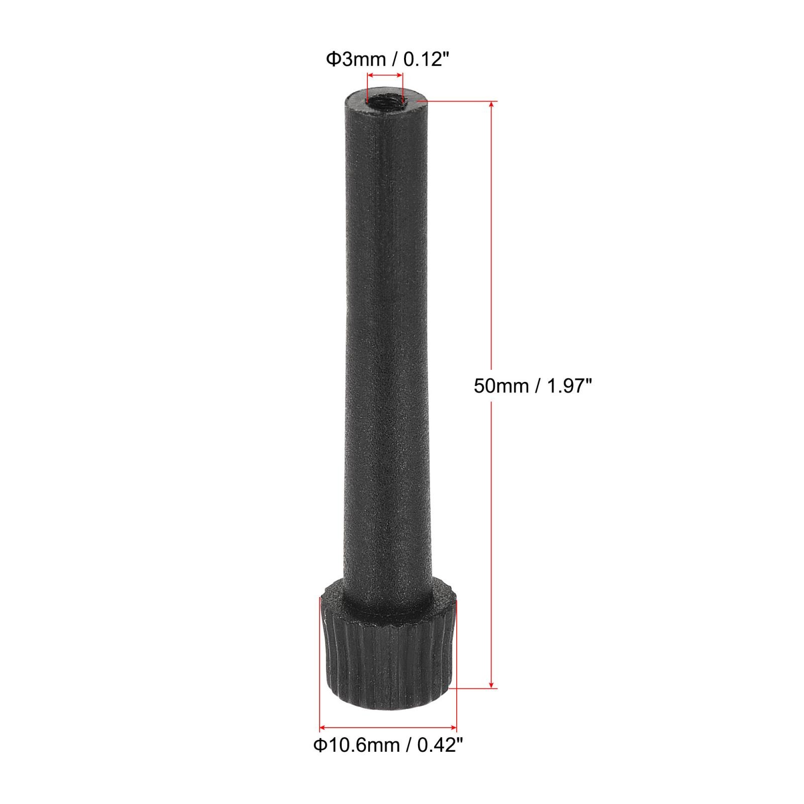 On/Off Replacement Light Turn Socket Switch Knob 50mm Length Black 10Pcs