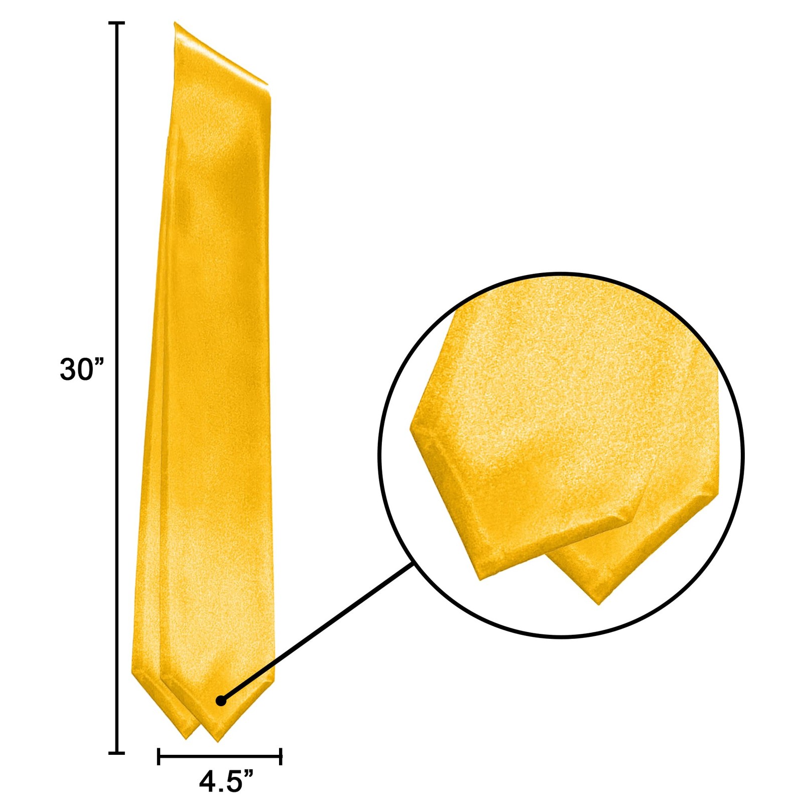 60 Inch Plain Graduation Stole Customizable