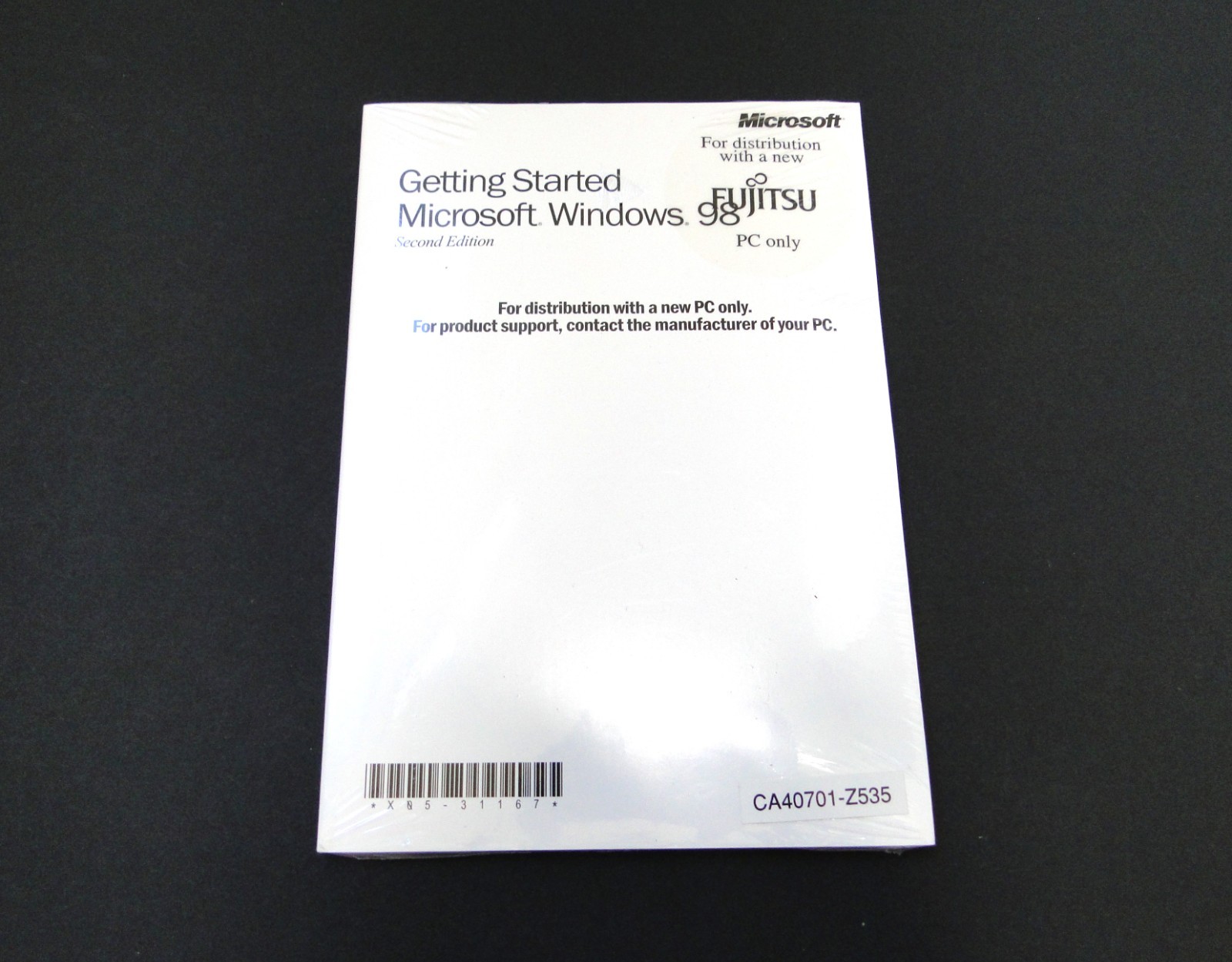 Getting Started Microsoft Windows 98 Manual Second Edition for Fujitsu PC Only